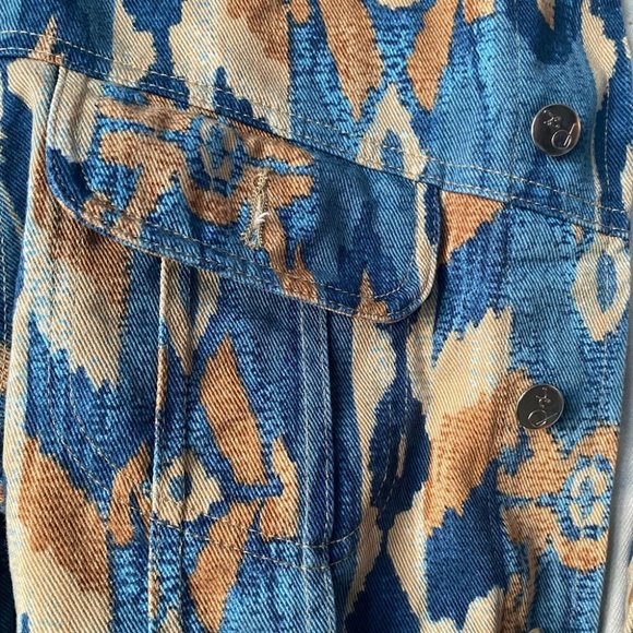 Abstract Patten Jean Jacket - Picture 5 of 6